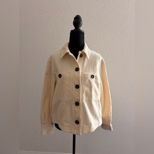 ZARA Beige Cotton Utility Jacket – Textured & Timeless ✨